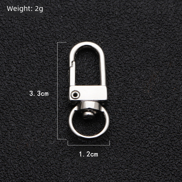 Wholesale hardware accessories rotating dog buckle keychain