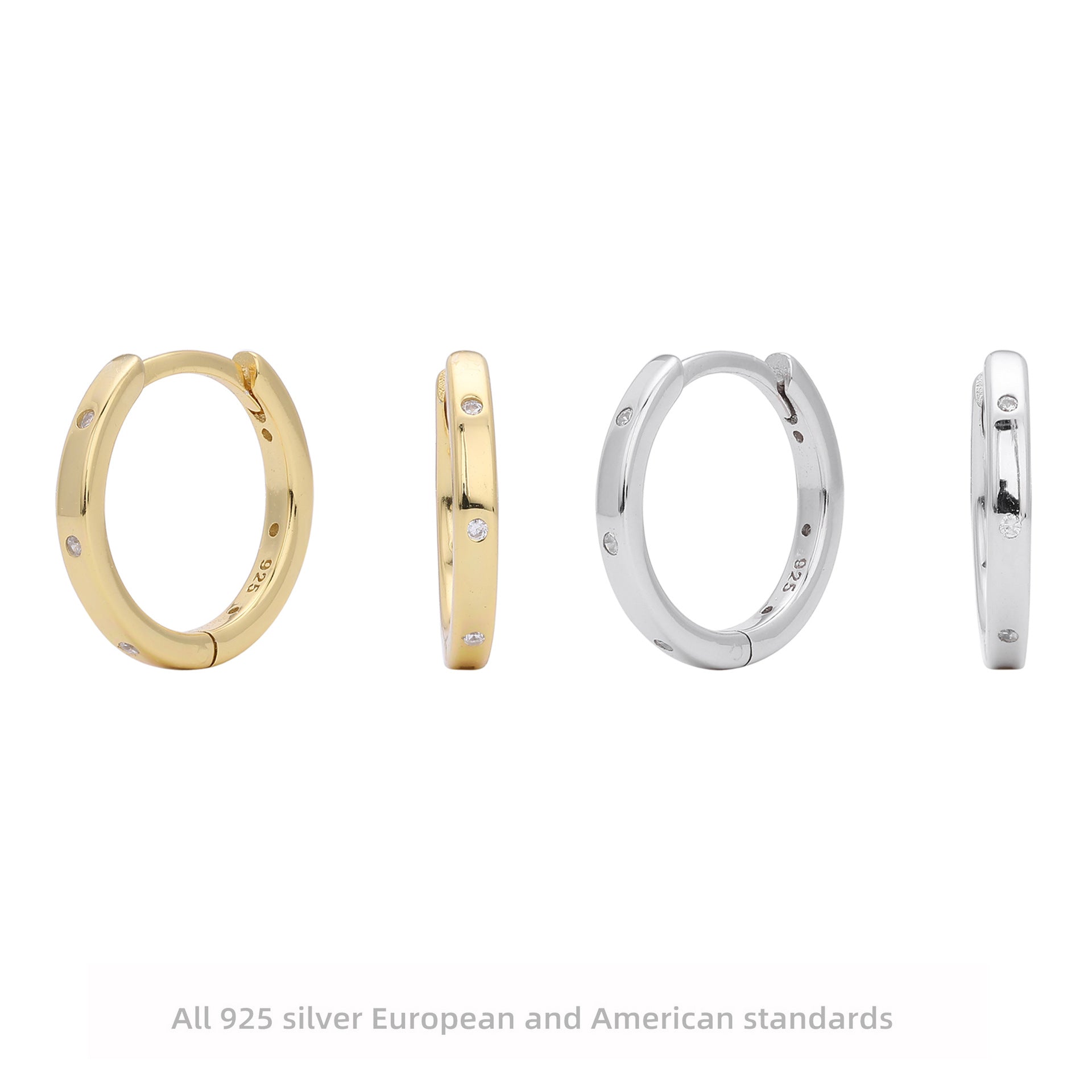 Wholesale  S925 Sterling Silver Diamond Earrings  All-match Earrings