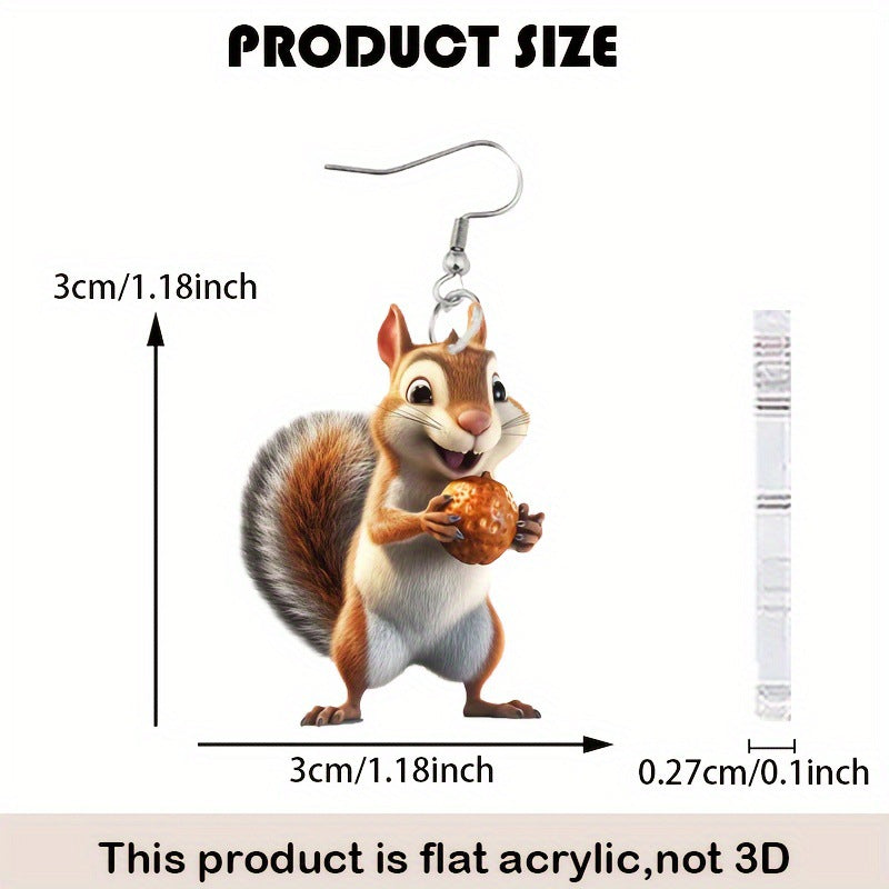 Wholesale Cute Acrylic Squirrel Earrings