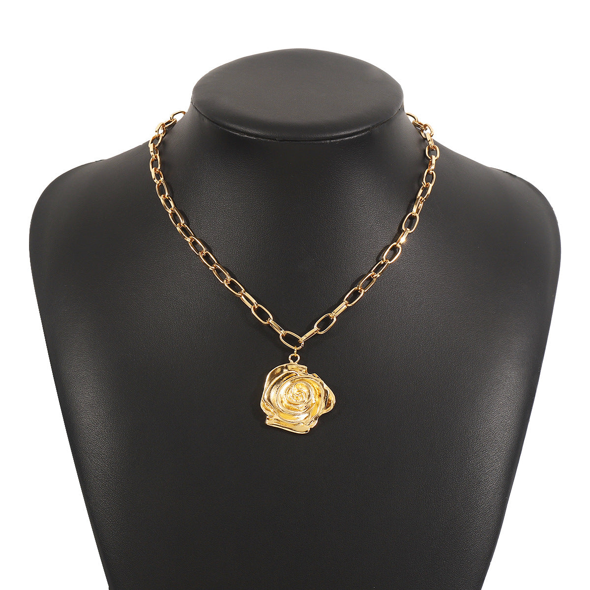 Orecchini a perno con collana di rosa ad anello metallico di fascia alta francese di fascia alta all'ingrosso