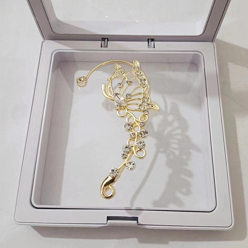 Wholesale  zircon butterfly ear clip ear clip earrings