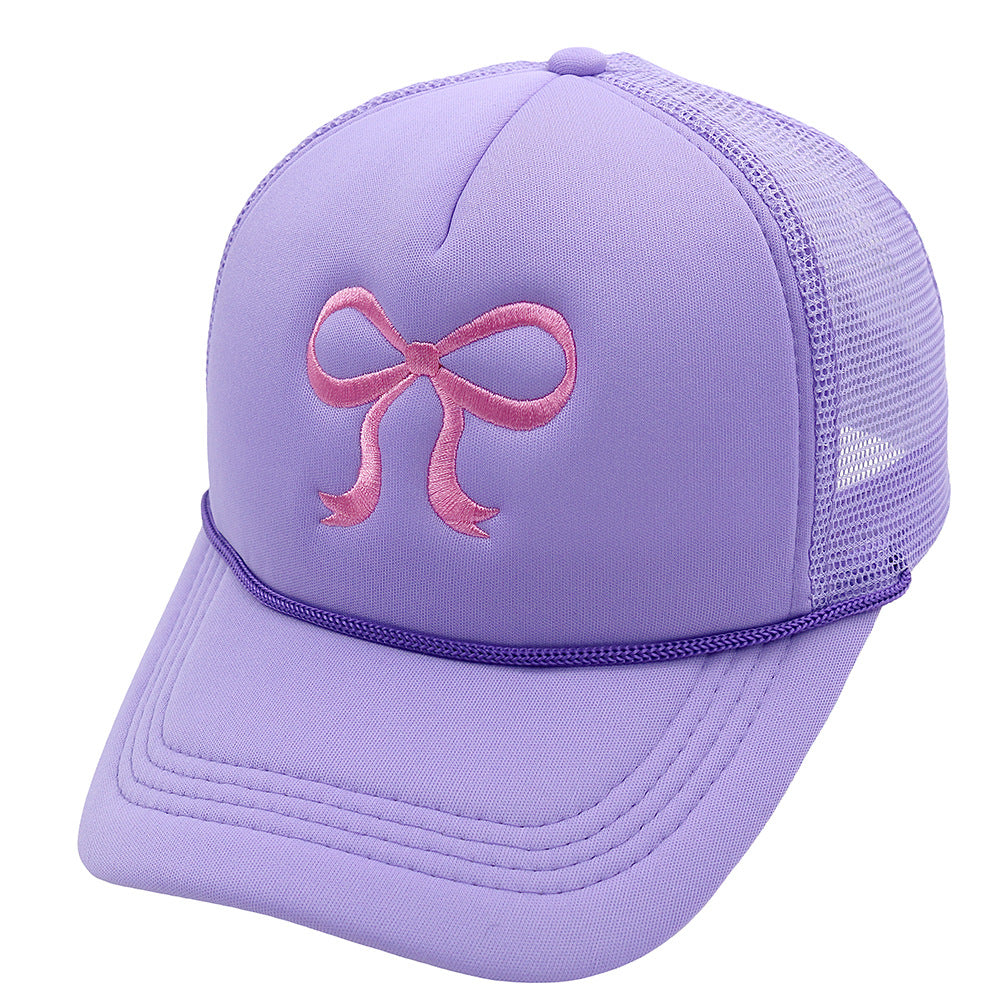 Wholesale Bow Embroidery Mesh Hat Baseball Cap ACC-HT-HaiPu018