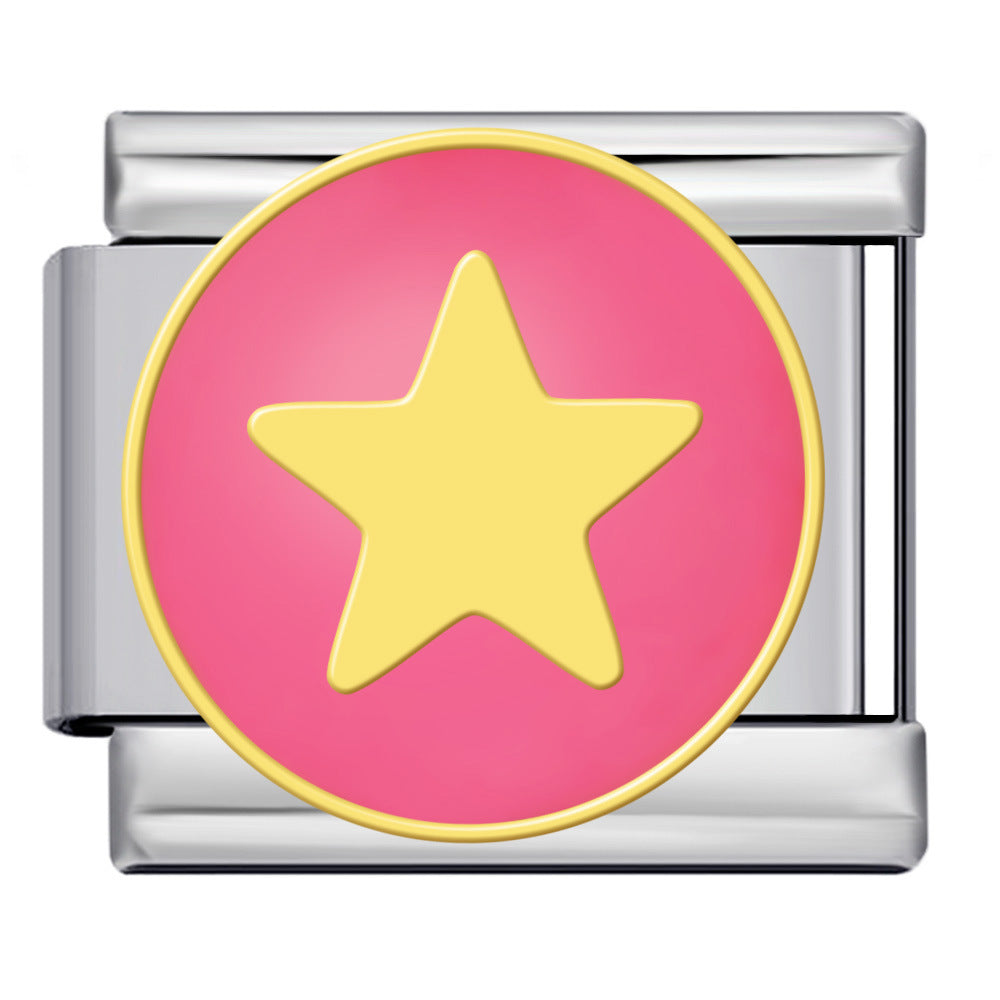 Wholesale Italian modularCircular pattern titanium steel welding dripping bracelet DIY