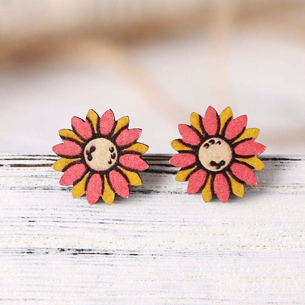 Wholesale Apple Pencil Book Wooden Earrings