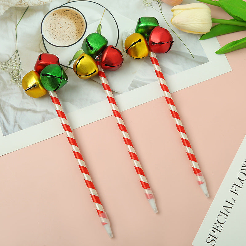 Wholesale 5pcs Christmas Bell three-color Bell ballpoint pen