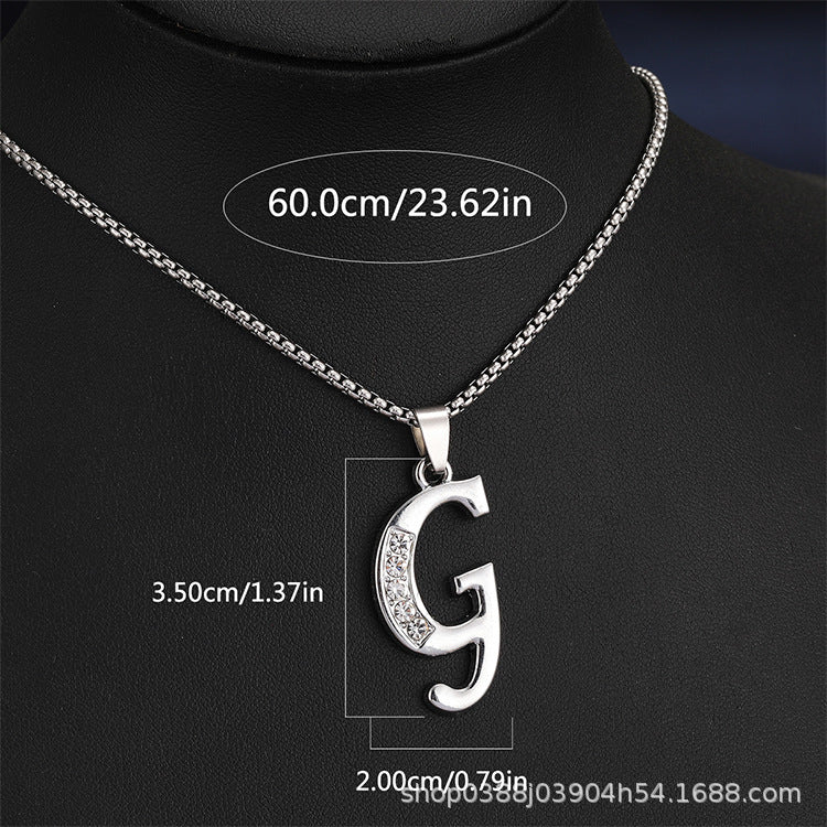Wholesale  Titanium Steel English letter necklace