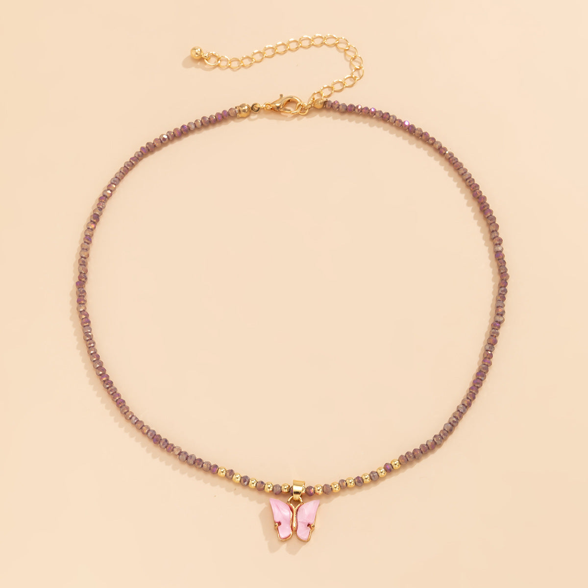 Wholesale  ethnic style simple rice beads woven stitching necklace