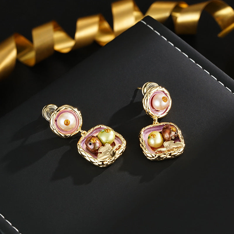 Wholesale Natural Freshwater Pearl Earrings  Long Tassel Earrings