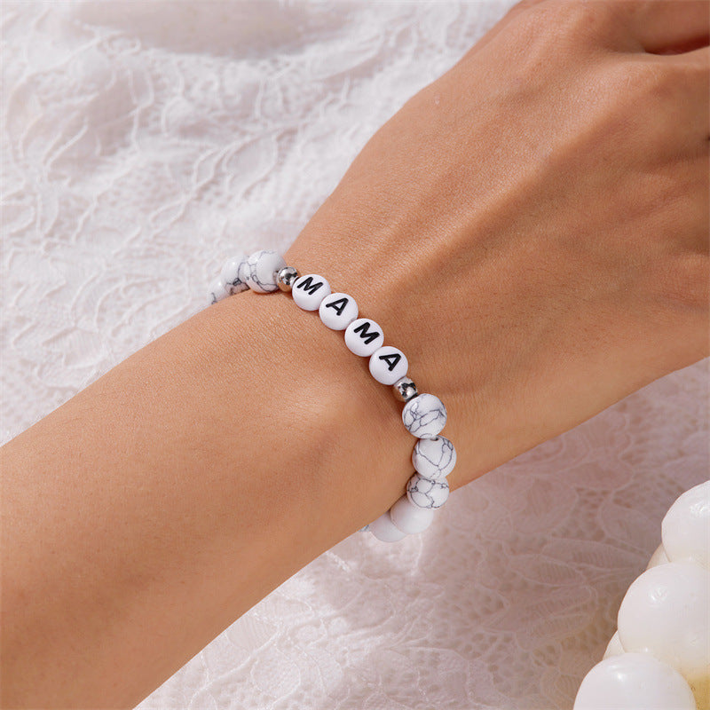 Wholesale  Beaded  Bracelet MAMA Letters Beaded Mother's Day Bracelet