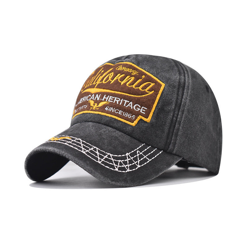Wholesale Trendy Washed California Embroidery Baseball Cap Adjustable Breathable Summer Gift