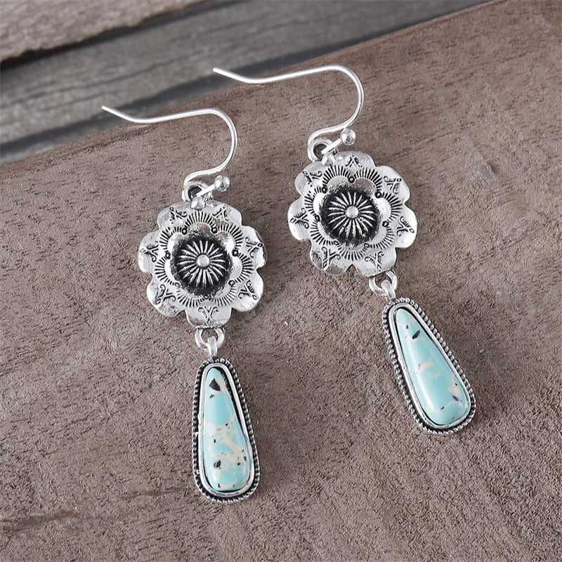 Wholesale  retro new bohemian style alloy pendant earrings