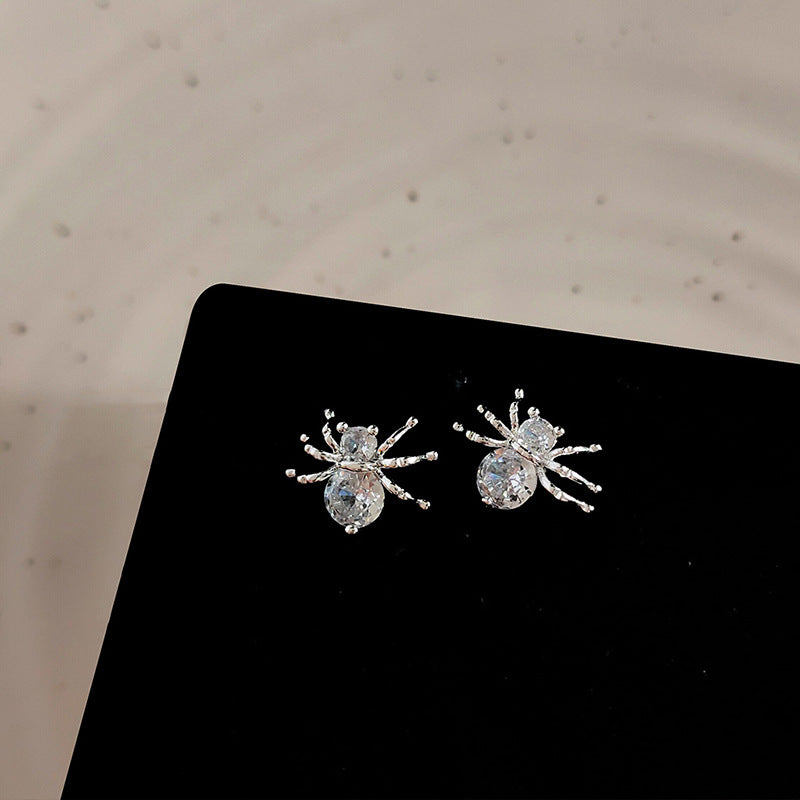 Wholesale Micro-Inlaid Zirconia Spider Earrings