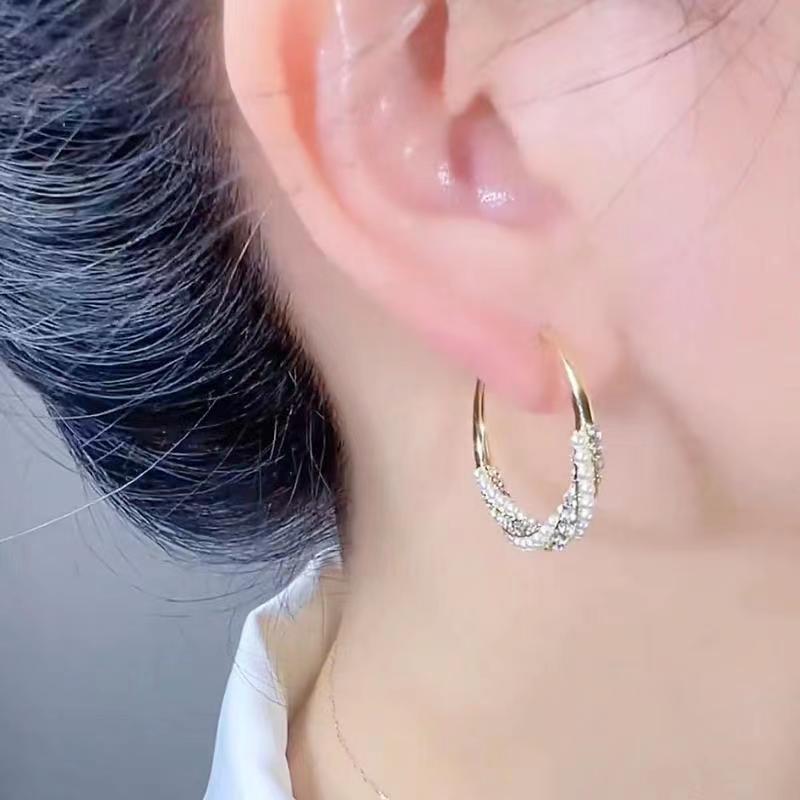 Wholesale Hoop Earrings Crystal Earrings ACC-ES-Yinhe004