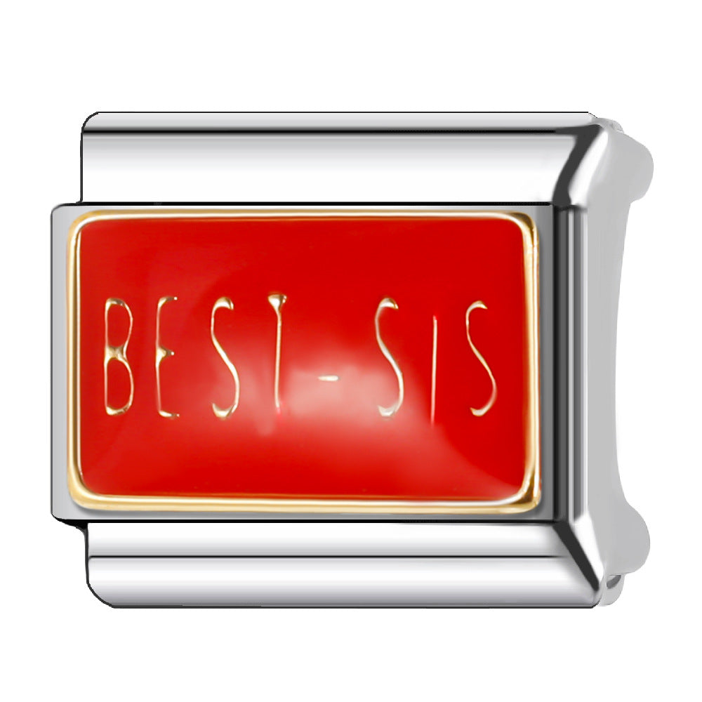 Wholesale Italian Charm Bracelet 9mm DIY Splicing Creative Pattern Stainless Steel Composable Bracelet