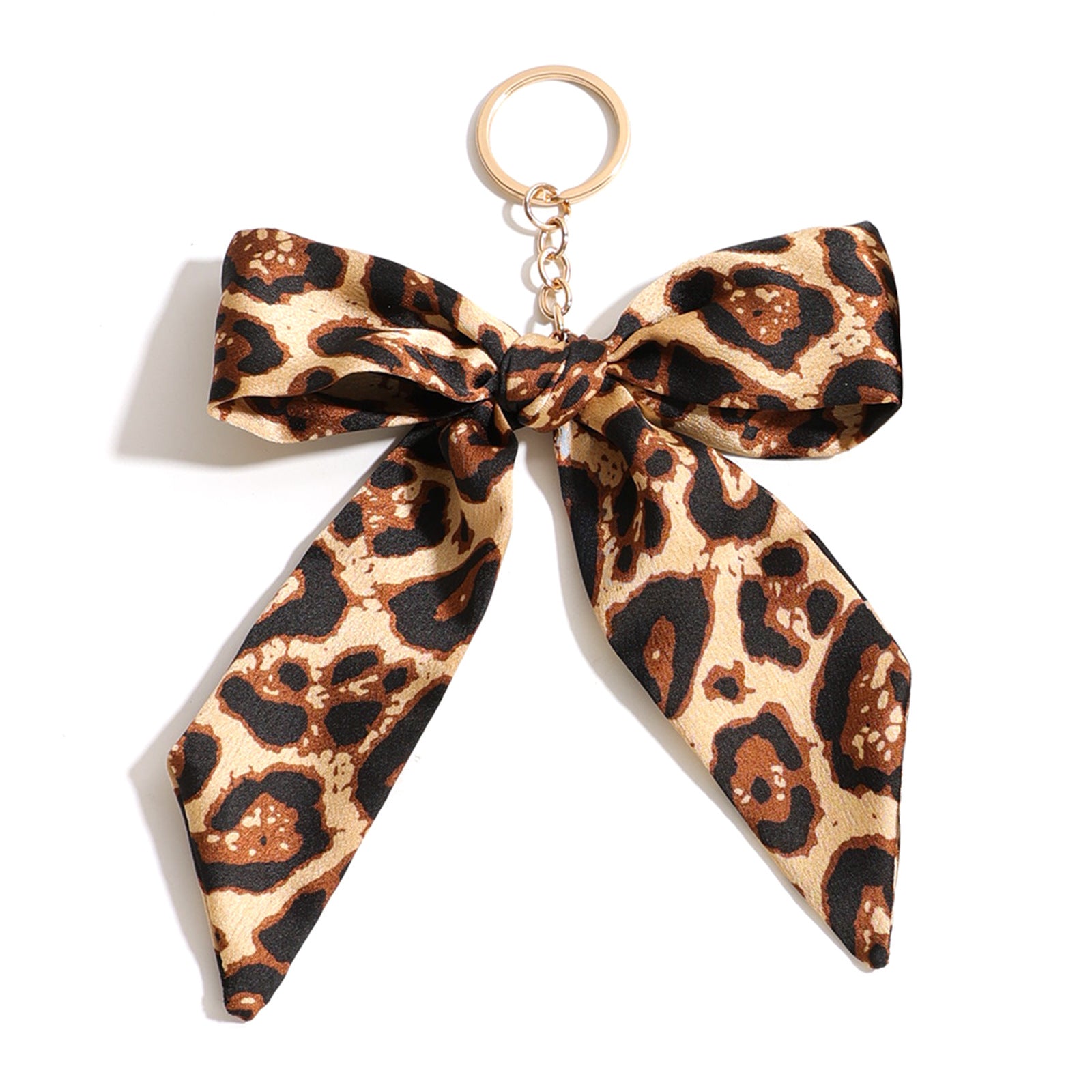 Wholesale Creative leopard print bow keychain pendant,  bag accessory,  car pendant,  creative key chain,  small gift