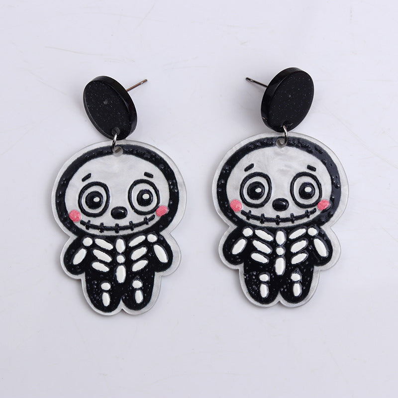 Wholesale  earrings skeleton  web ghost mummy earrings