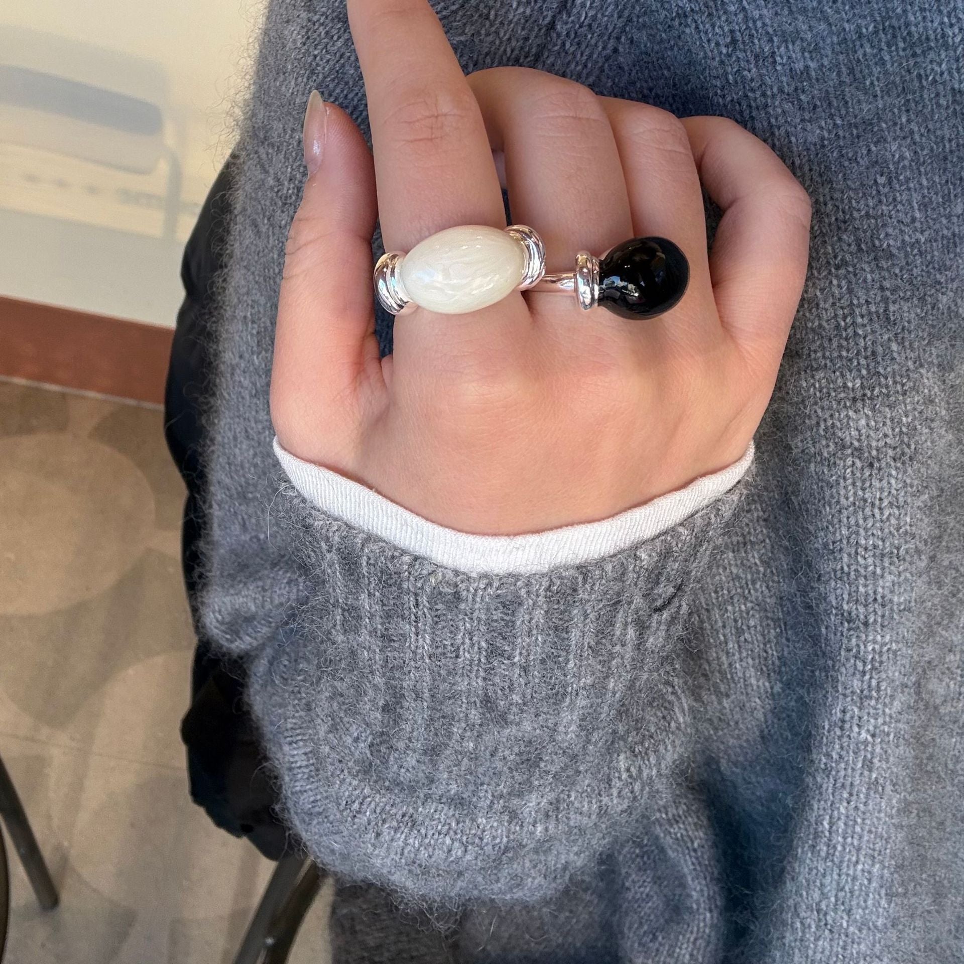 Wholesale Oval Drip Oil Finish Ring Trendy Fashion Accessory for Everyday Wear and Gift