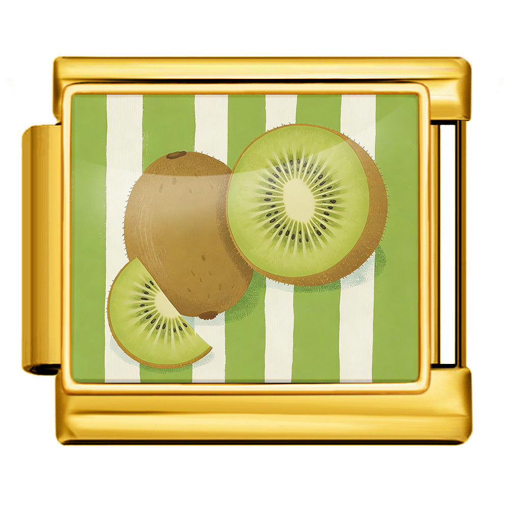 Wholesale 9mm Italian Charm Starter Bracelets DIY square Single Section Creative Stainless Steel Composable Bracelet