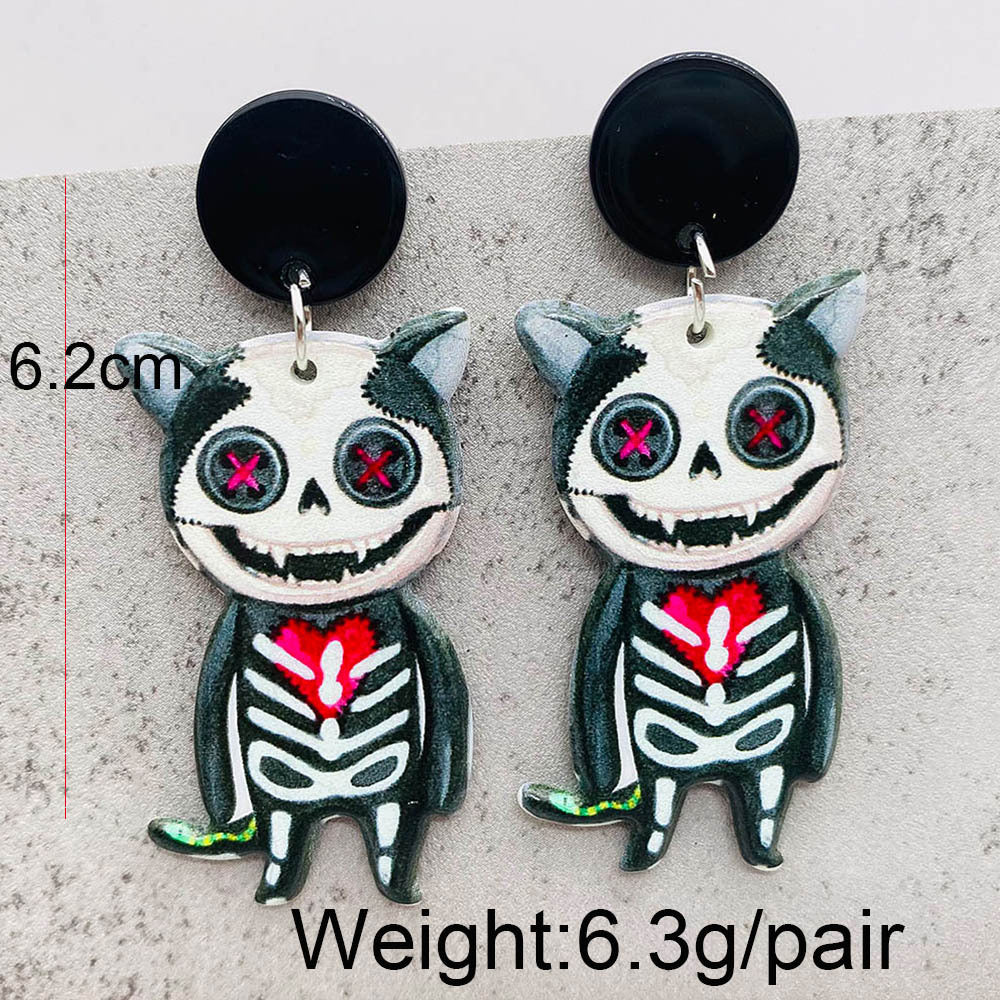 Wholesale Love Halloween Acrylic Earrings