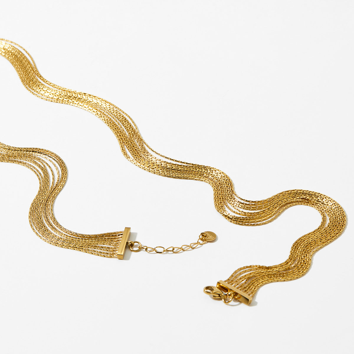 Wholesale  Stainless steel multi-layer chain necklace bracelet suit