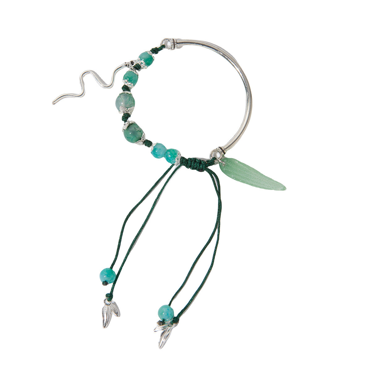 Wholesale Vintage Bamboo Leaf Beaded Tassel Bracelet