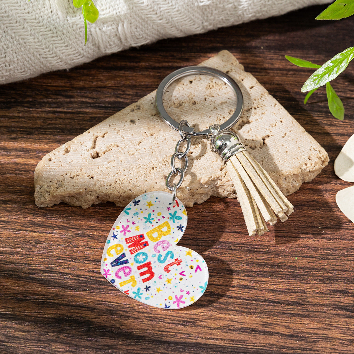 Wholesale Slogan Acrylic Love Keychain Pendant