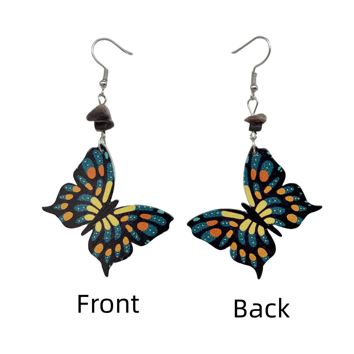 Wholesale Butterfly Wings Wood Earrings ACC-ES-FX038