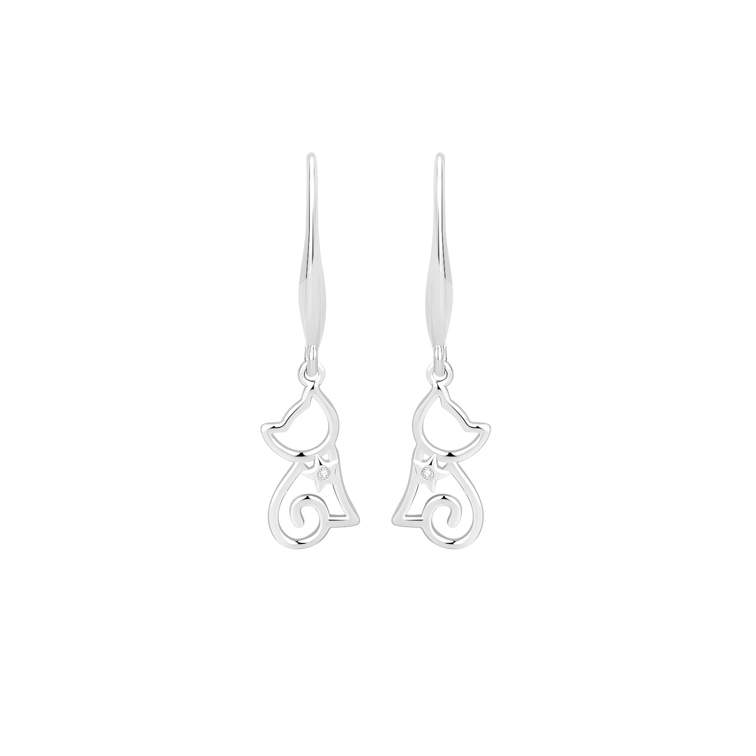 Wholesale Simple Cat Earrings for Women,  Copper Electroplated Fashion Accessory