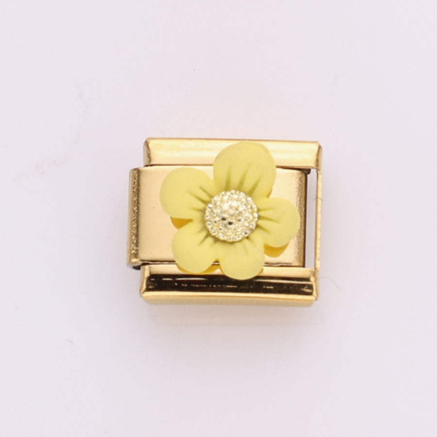 Bracelet de charme italien 10pcs 10 mm Bracelet composable en acier inoxydable 9 mm