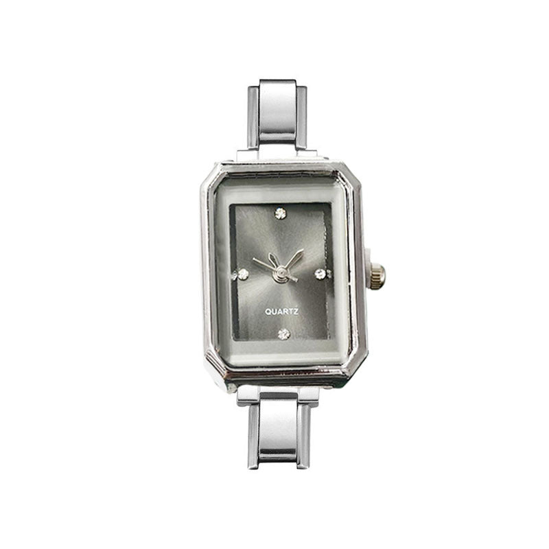 Wholesale Stainless Steel Quartz Watch,  Simple Rectangular Women' s Fashion Watch,  Casual Everyday Accessory