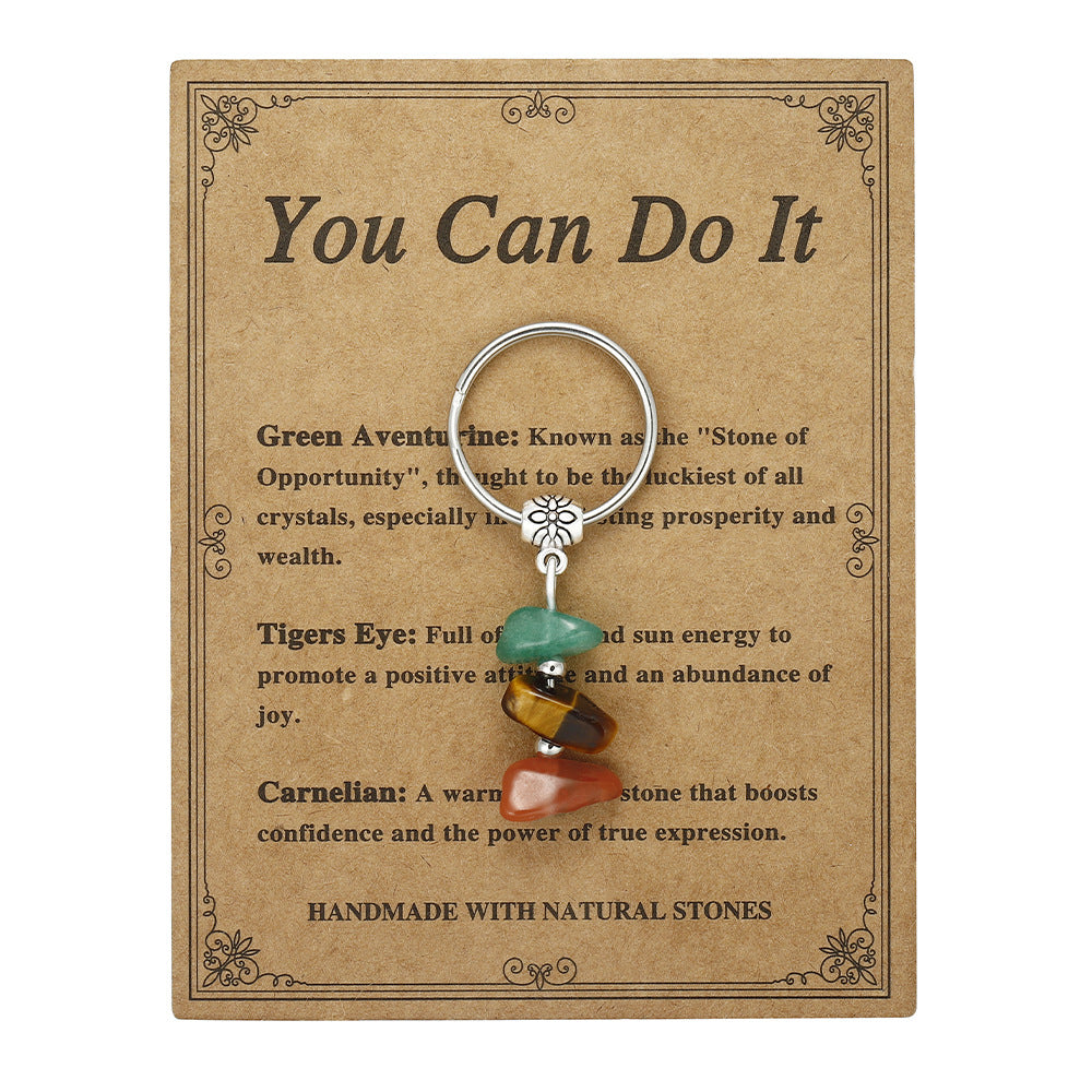 Wholesale  stone beaded keychain