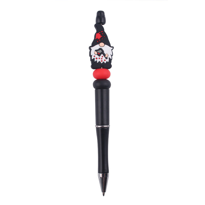 Wholesale cartoon Christmas dwarf old man tree silicone beaded pen