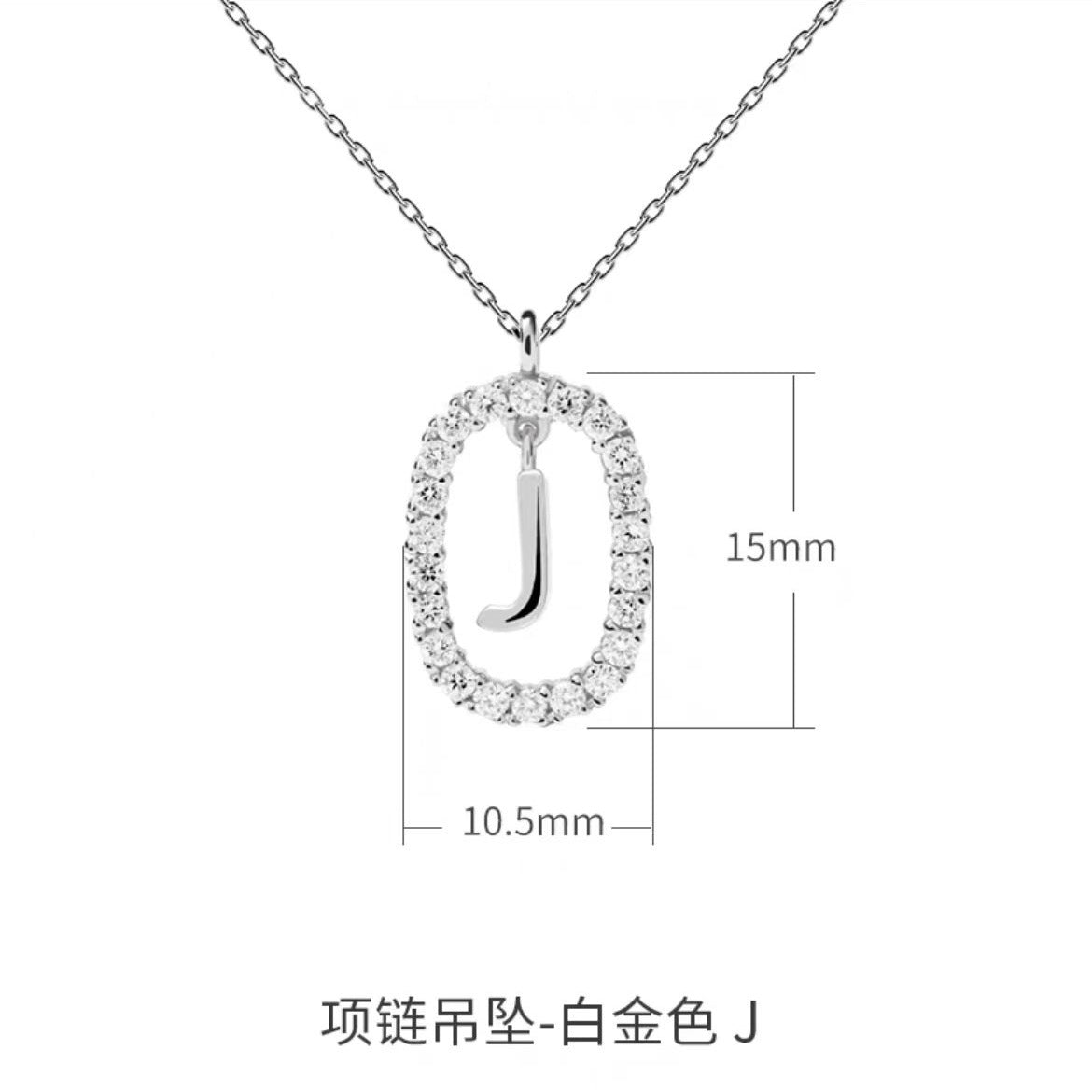 Wholesale Color Diamond Letter Necklace Inlaid with Color Zircon Clavicle Chain Choker Necklace ACC-NE-BYL002