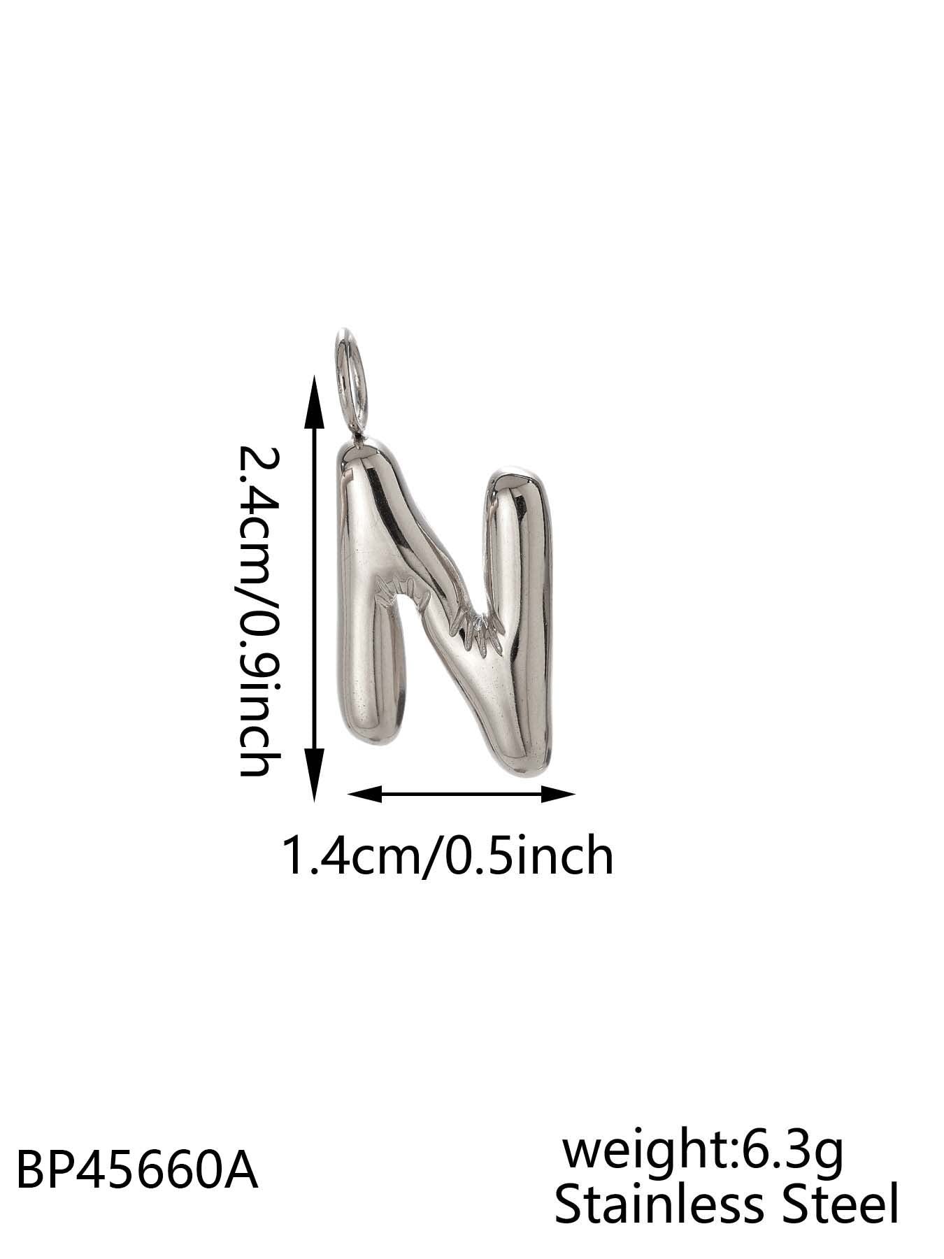 Wholesale Stainless steel bubble 26 letter pendant