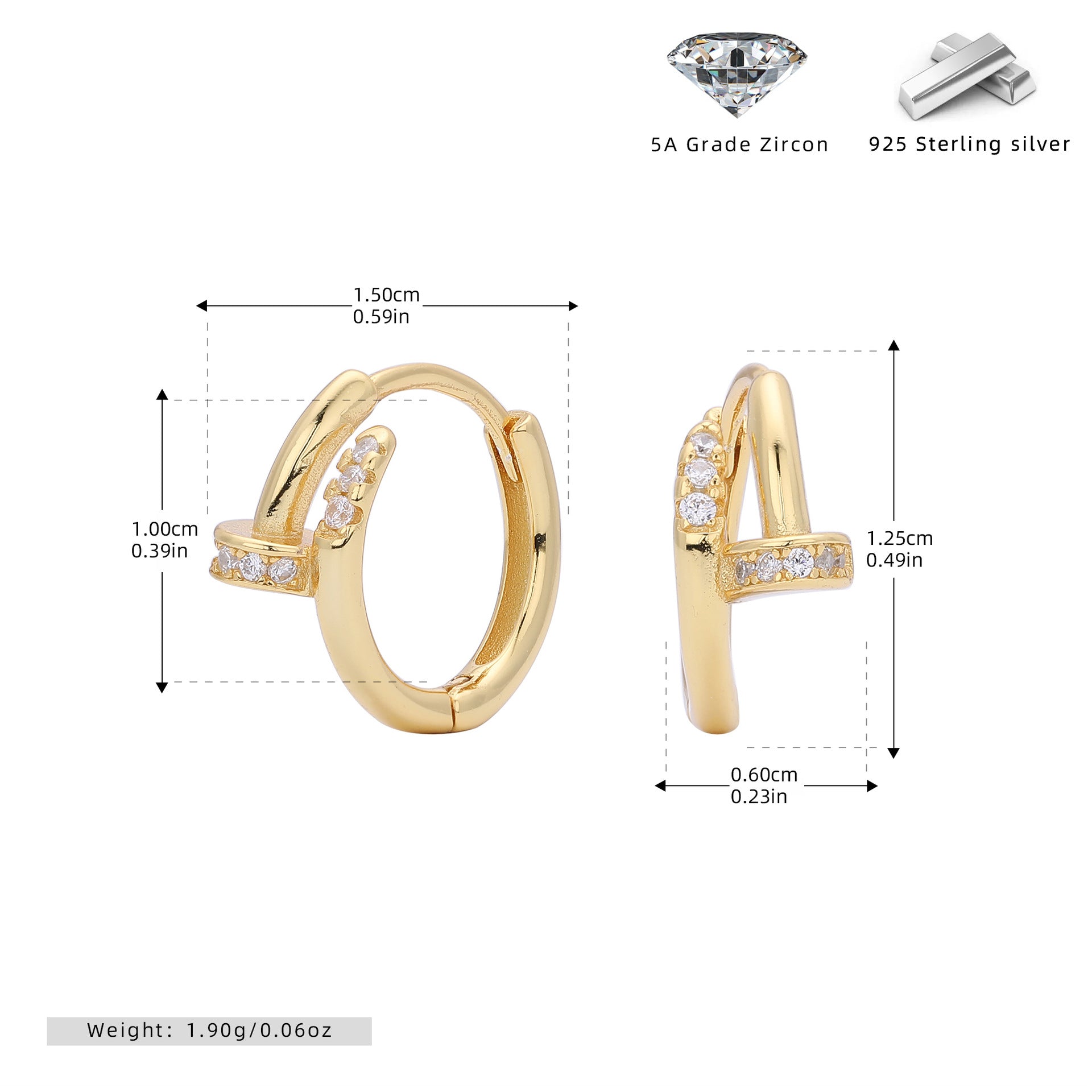 S925 en gros de luxe léger l