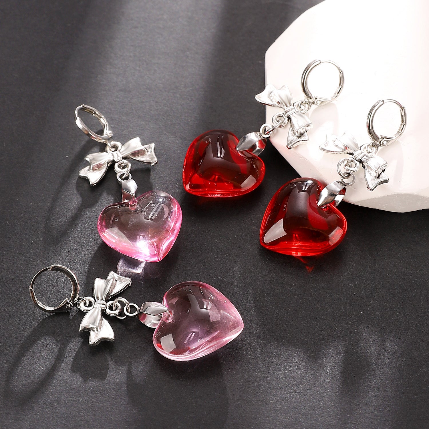 Wholesale Bow Heart Earrings