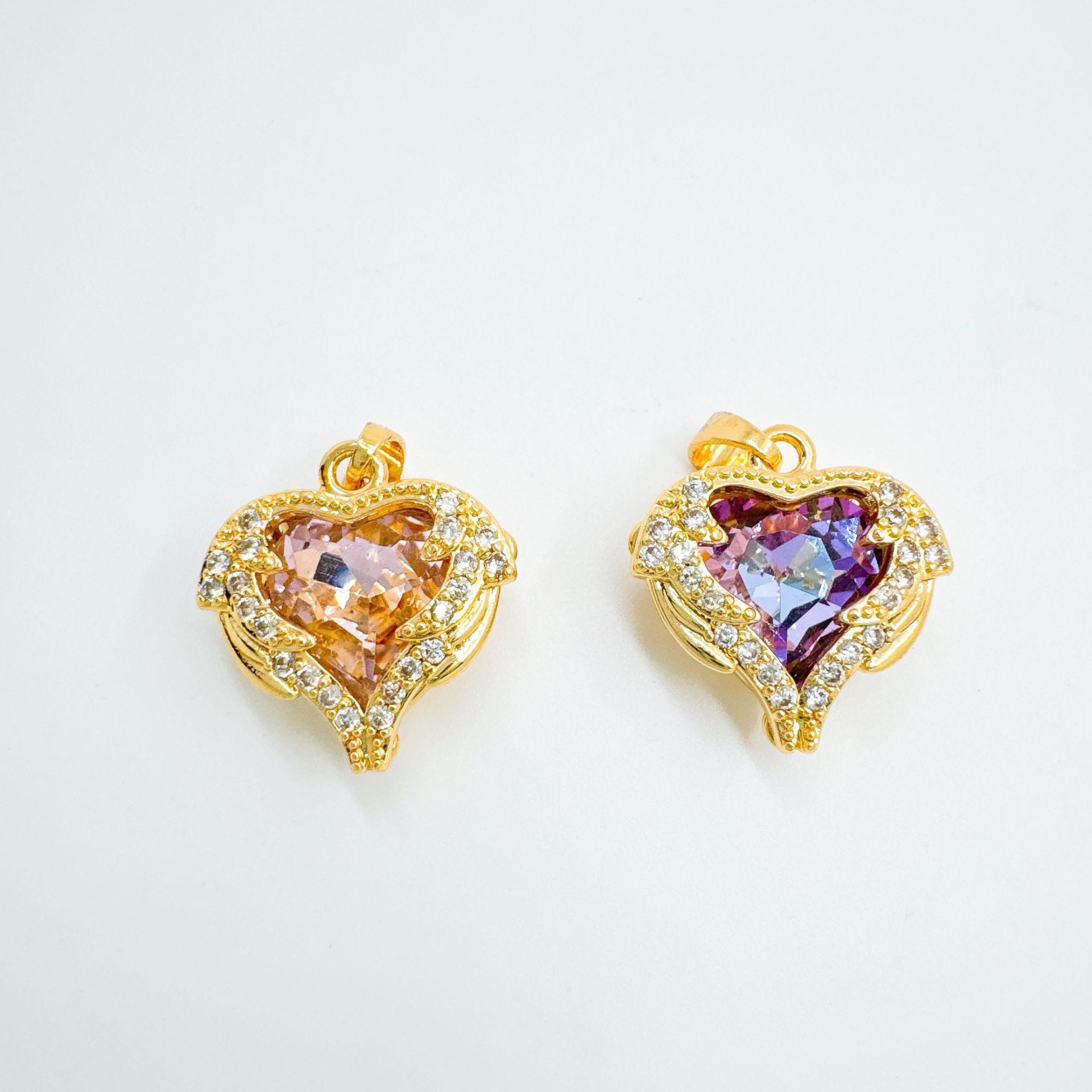 Wholesale European Style Heart Of Ocean Pendant Necklace Gold Plated Copper Zircon Women S Fashion Accessory Gift
