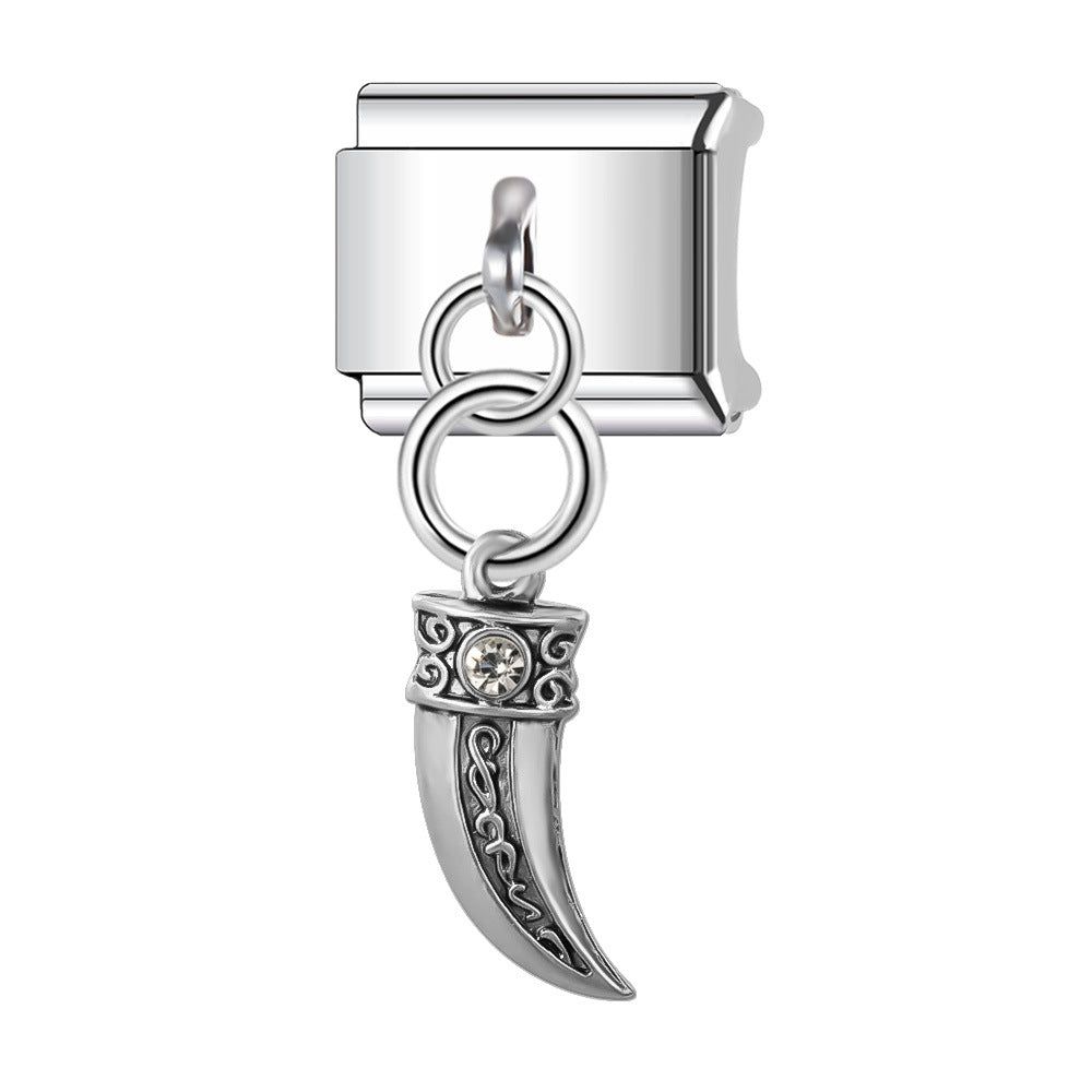 Wholesale Italian Charm Bracelet 9mm DIY Splicing Racing Statue of Liberty Stainless Steel Composable Bracelet