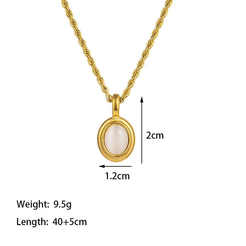 Wholesale Retro Light Luxury Necklaces Titanium Steel Necklace Twist Chain Necklace ACC-NE-Tais010