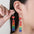 Wholesale color sense rainbow color letters love acrylic earrings