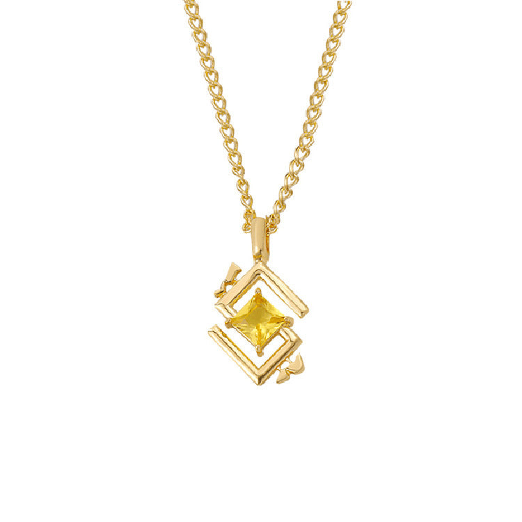 Wholesale Anime Alloy Pendant Necklace Geometric Design Fashion Jewelry Accessory Boutique Resale
