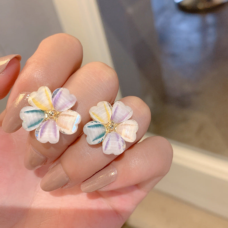 Wholesale Colorful acrylic flower earrings