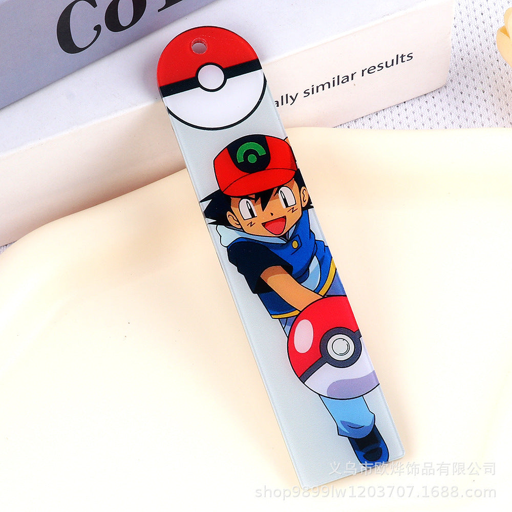 Wholesale 10pcs Cartoon Acrylic Double-sided Bookmark
