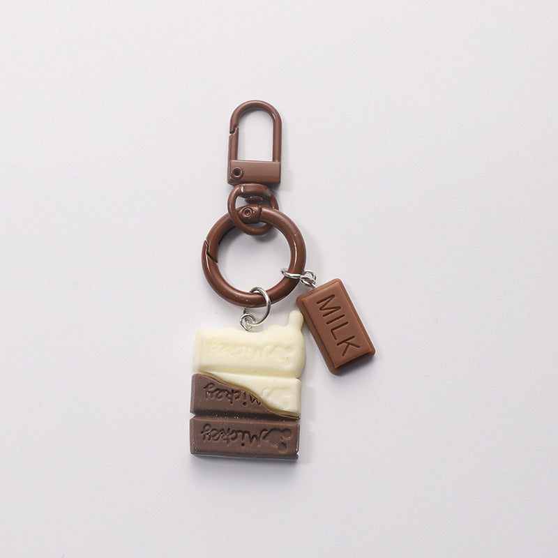 Wholesale Resin Chocolate Block Keychain ACC-KC-HuiMei004