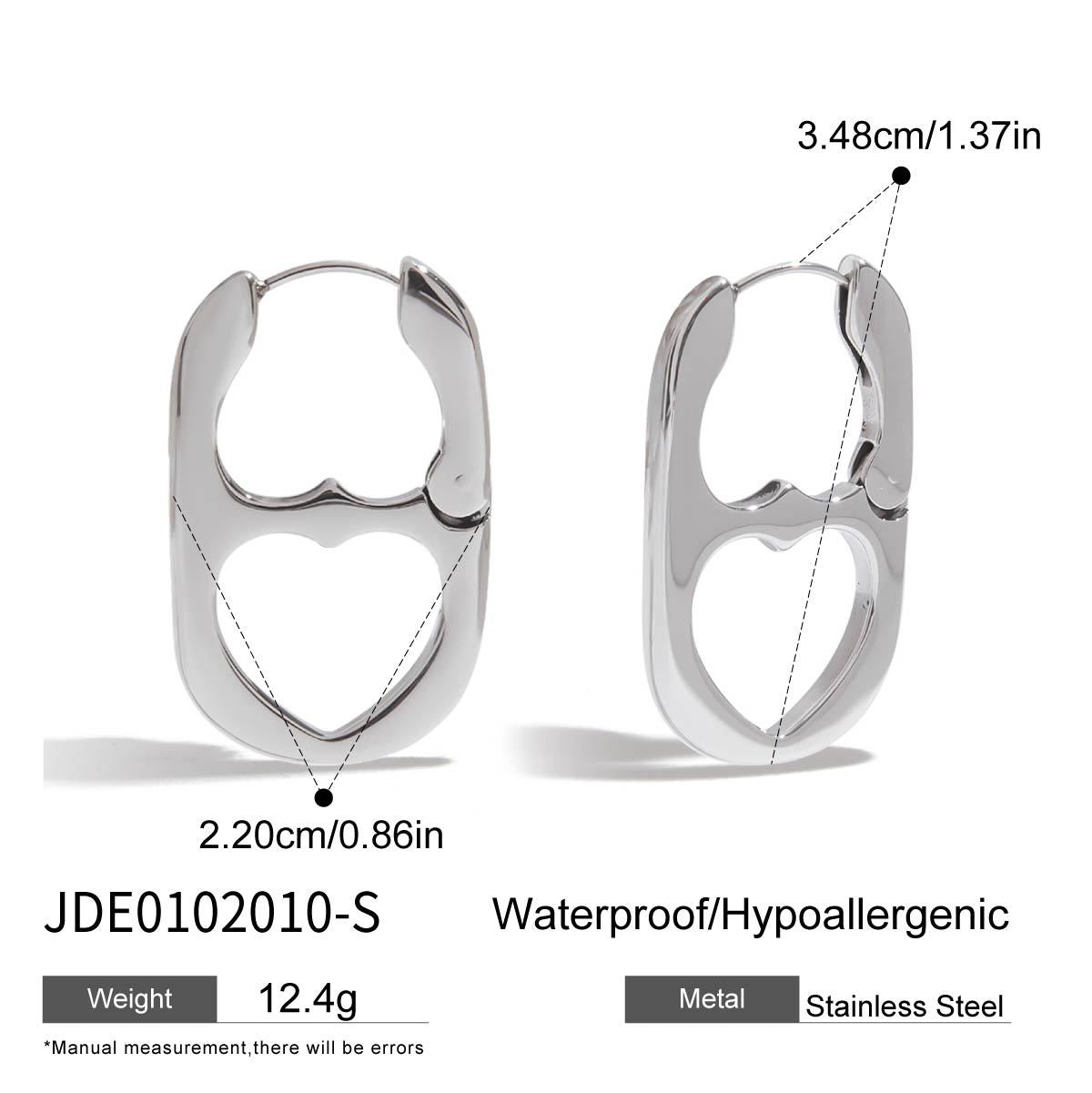 Wholesale 18K Gold Stainless Steel Smooth Can-Shaped Studs  Light Luxury Earrings