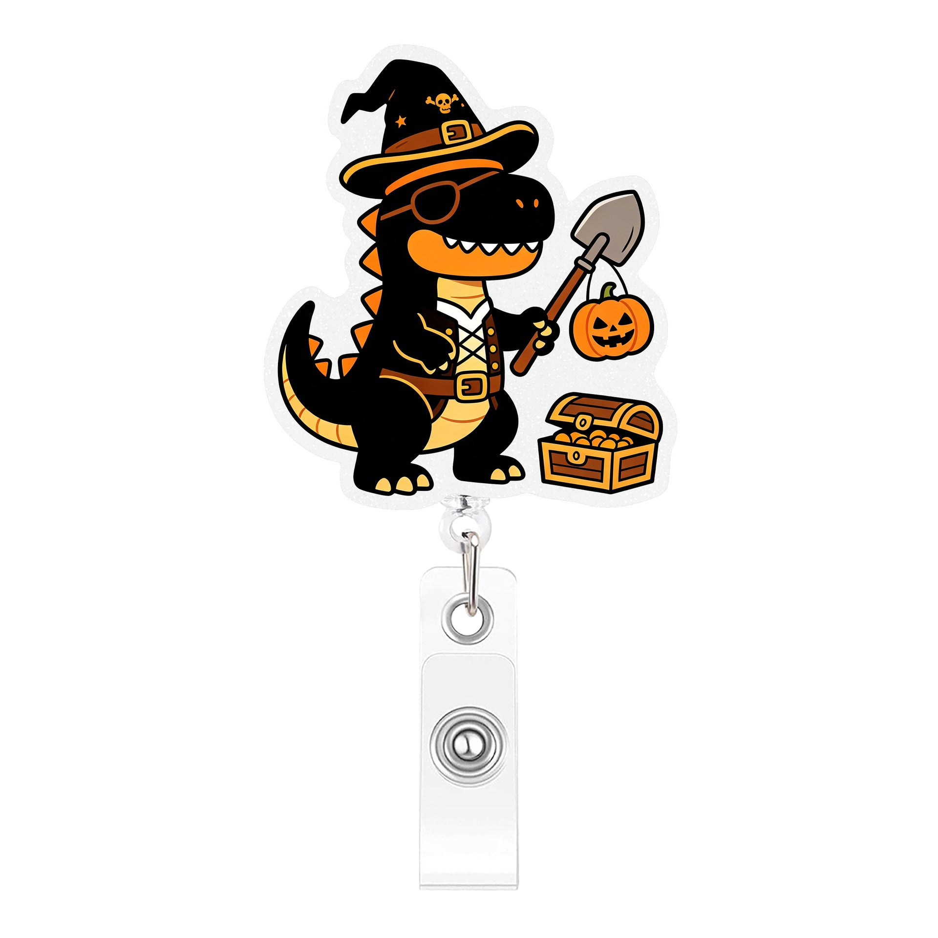 Wholesale Plastic Retractable Badge Reel With Cute Cartoon Dinosaur  Design For Office ID Card Holder