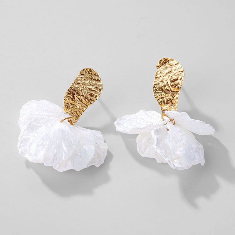 Wholesale Bohemian Natural Shell Earrings Gold Plated Conch Pendant Necklace Beach Fashion Jewelry Accessory