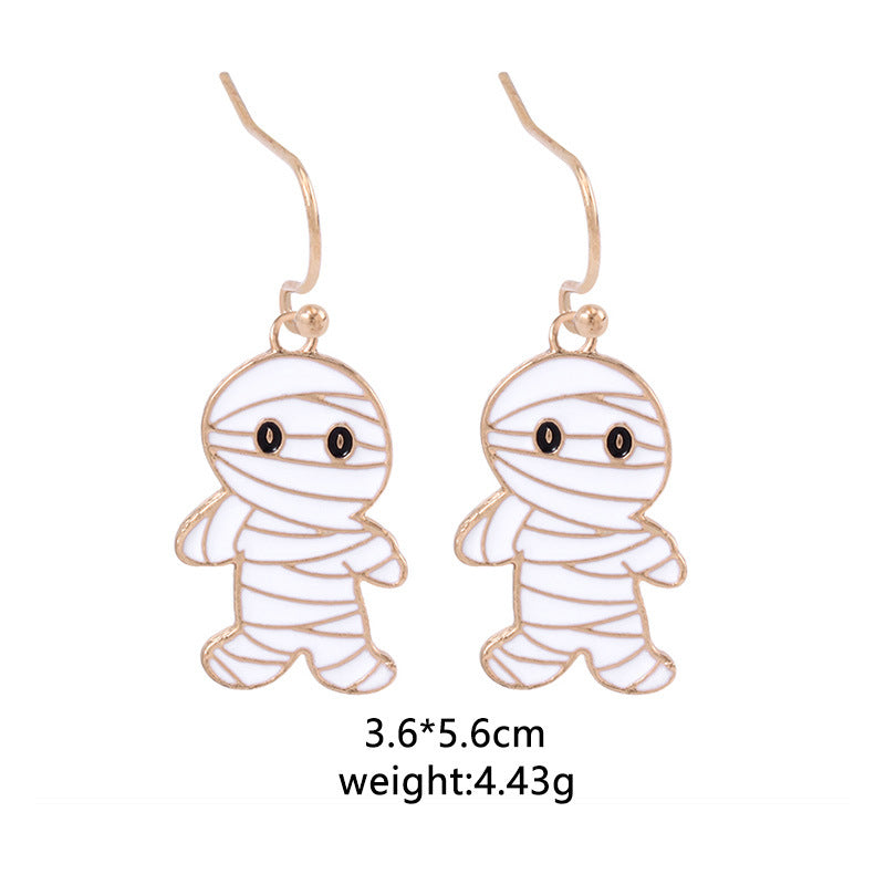 Wholesale Halloween Spider Pumpkin Ghost Skull Resin Earrings ACC-ES-BinLi005