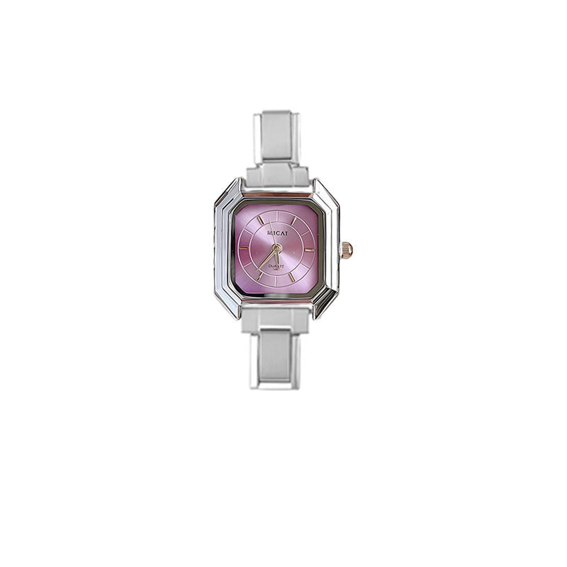 Wholesale Wine Red Square Modular DIY Quartz Watch for Women Fashion Accessory Gift