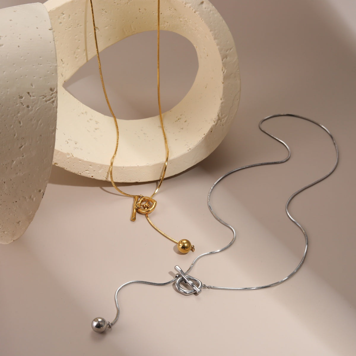 Wholesale Stainless steel long Y-chain design necklace